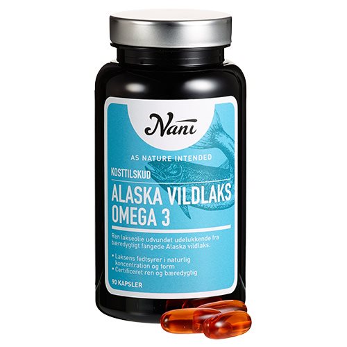 Image of Omega 3 Alaska vildlaks olie fra Nani - 90 kpsl