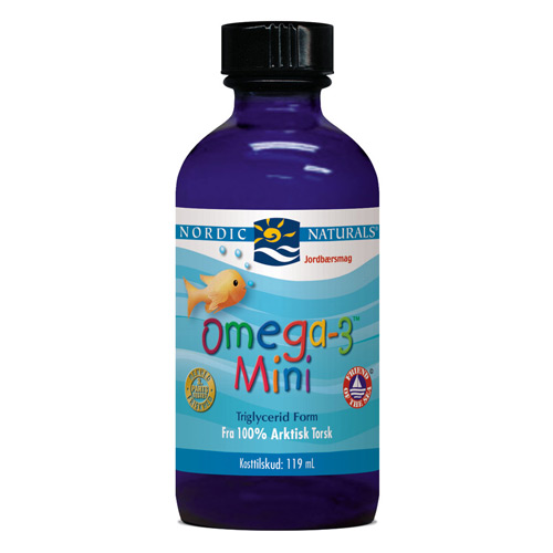 Image of Omega 3 mini med jordbærsmag - 119 ml.