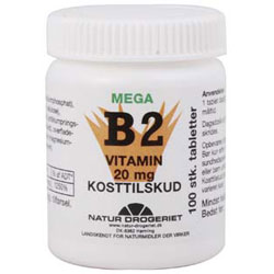 Image of B2 vitamin 20 mg - 100 tabletter