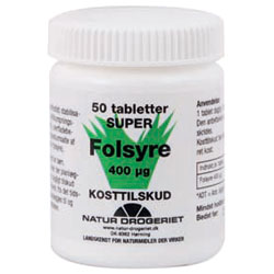 Image of Folsyre 400 µg B9 Natur Drogeriet - 50 tabletter