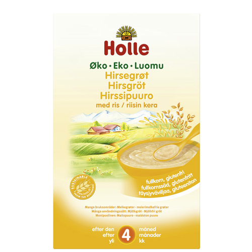 Image of Holle Hirsegrød økologisk fra 4 måneder 250 gram