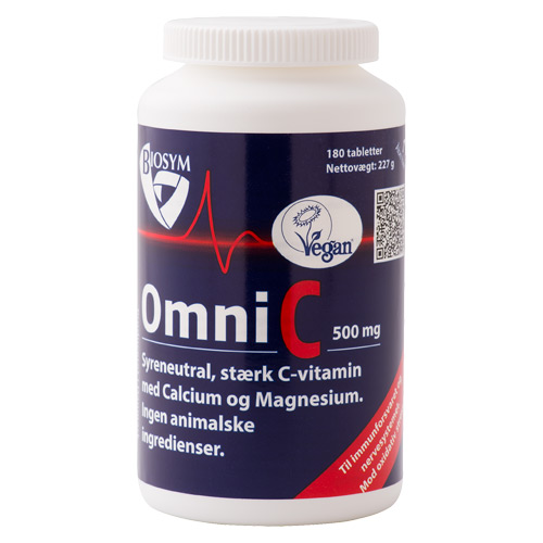 Image of Biosym Omni C 500 mg C vitamin (180 tabletter)