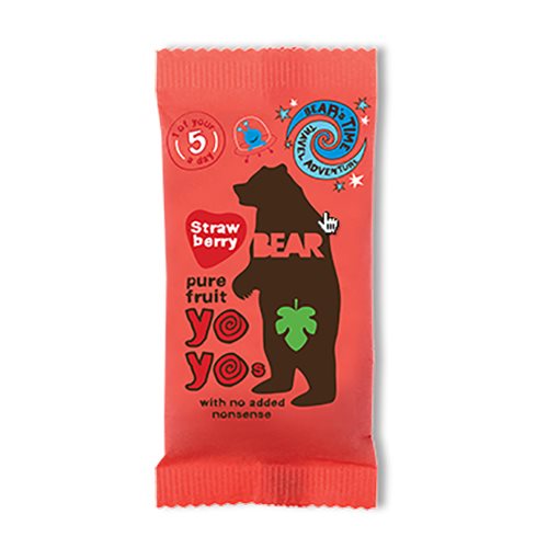 Image of Bear Yoyo pure fruit jordbær - 20 gram