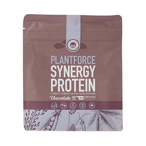 Image of Plantforce Synergy Chokolade Proteinpulver 400 gr