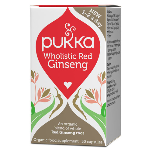 Image of Pukka Botanicals Rød Ginseng - 30 kapsler