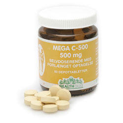 Image of Mega C 500 mg Health Care - 60 tabletter