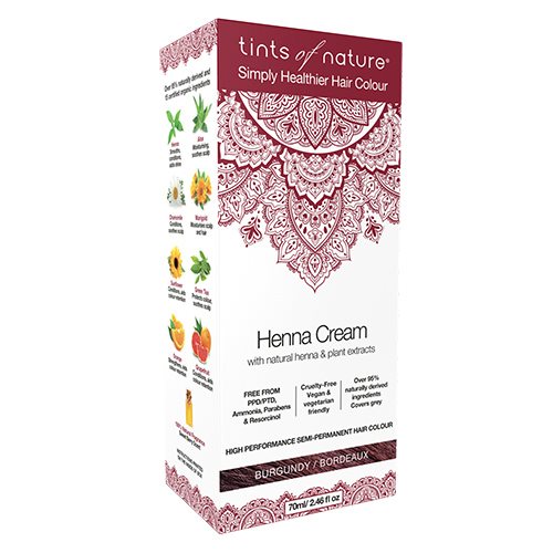 Image of Tints of Nature - Hårfarve Henna Creme Burgundy (70 ml)