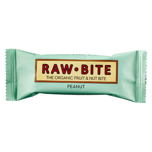 Image of Rawbite Peanut Øko frugt og nøddebar 50 g