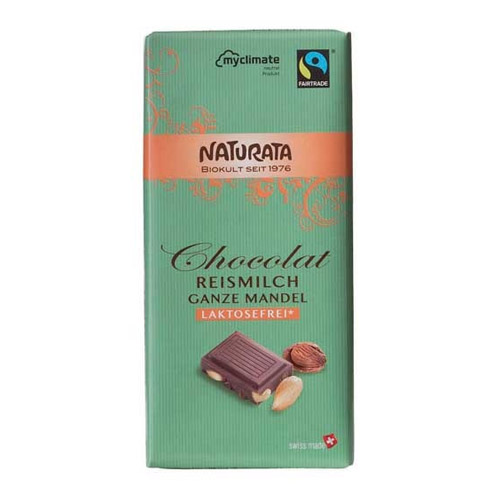 Image of Laktosefri Chokolade mandel fra Naturata Ø 100 g