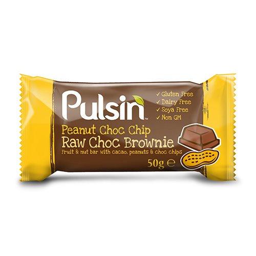 Image of Pulsin snackbarPeanut Chock chip choc brownie 50g