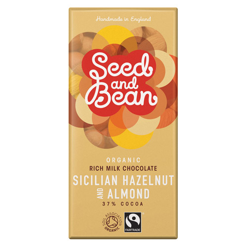 Image of Mælkechokolade hassenød & mandel Seed & Bean Ø 85g