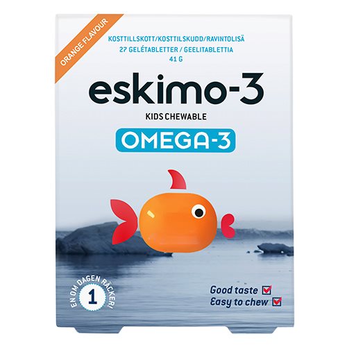 Image of Eskimo-3 Kids Chewable Omega 3 - 27 stk.