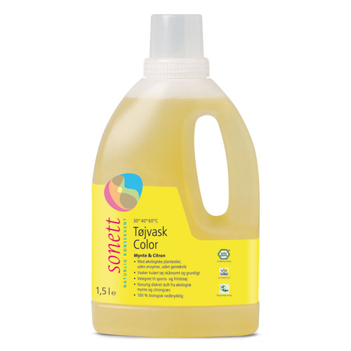 Image of Sonett Tøjvask color med mynte & citron 1,5 liter