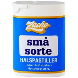 Image of Små sorte halspastiller Zacho - 25 gram