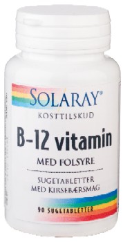 Image of B 12 vitamin med folsyre - 90 sugetabletter