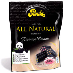 Image of Panda lakrids m. creme fyld - 200 Gram