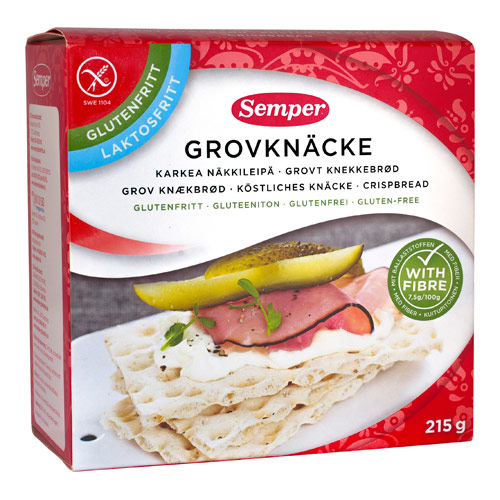 Image of Knækbrød groft glutenfrit fra Semper - 215 gr