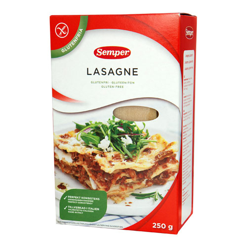 Image of Lasagneplader glutenfri fra Semper - 250 gram