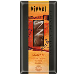 Image of Vivani mælkechokolade med hele mandler Ø - 100 g