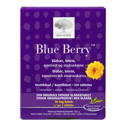 Image of Blue Berry original fra New Nordic - 120 tabletter