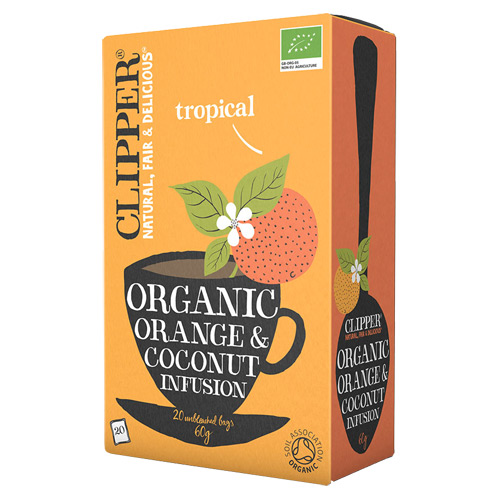 Image of Clipper Orange & Coconut te økologisk - 20 breve