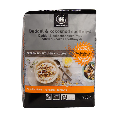 Image of Mysli spelt daddel & kokosnød Øko - 750 gram