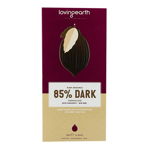 Image of Chokolade 85% Mørk Økologisk Loving Earth - 80 gr