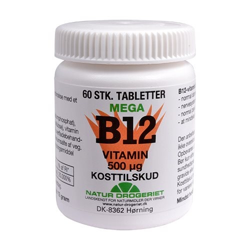 Image of B12 Mega 500 mcg - 60 tabletter