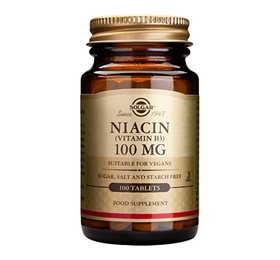 Image of B3 Vitamin Niacin Solgar 100 mg - 100 tabletter