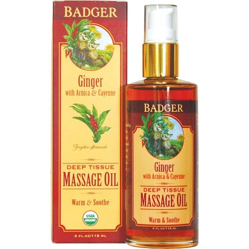 Image of Badger Ginger Massage Oil (118 ml)