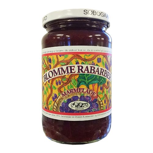 Image of Blomme-rabarber marmelade Øko Søbogaard - 400 gram