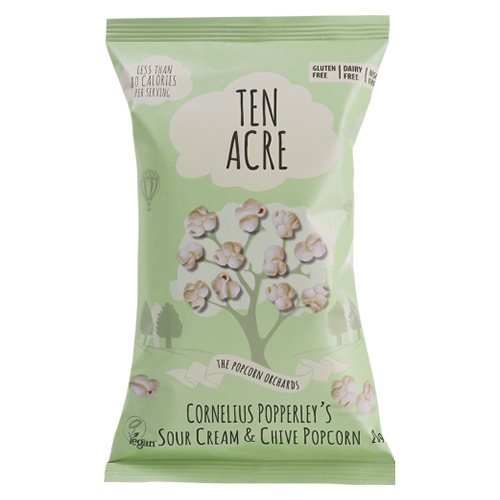 Image of Popcorn cremefraiche og purløg fra Ten Acre - 32 g