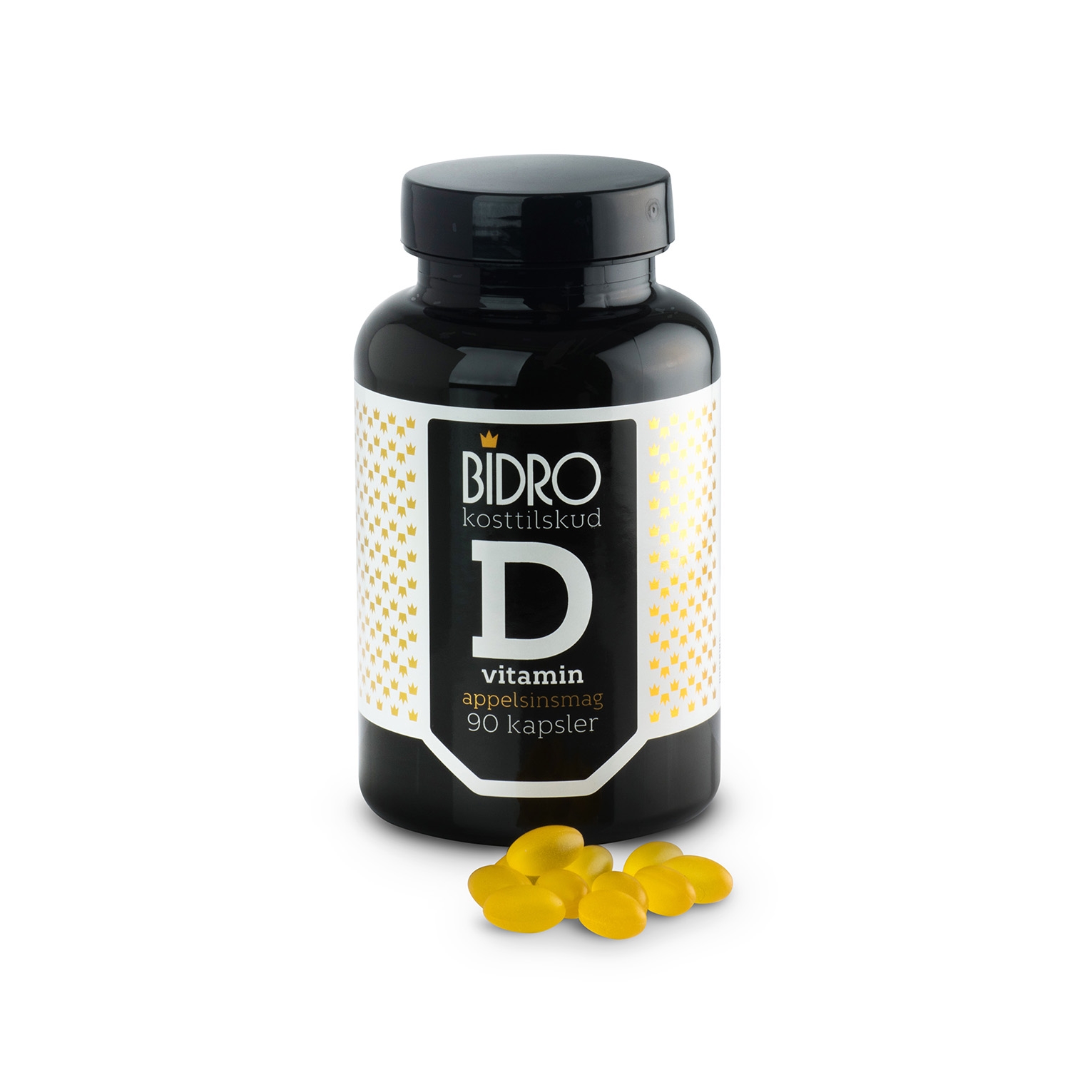 Image of D-vitamin 38 ug appelsinsmag fra Bidro - 90 kap.