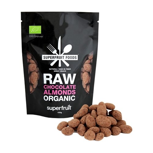 Image of Almonds Raw Chocolate Superfruit Øko - 100 gram