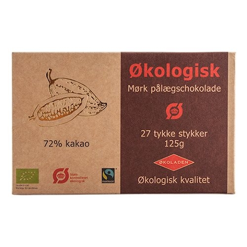 Image of Mørk Pålægschokolade Økologisk - 140 gram