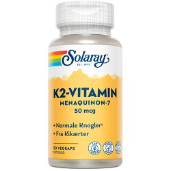 Solaray K2-vitamin 50 mcg (30 kapsler)