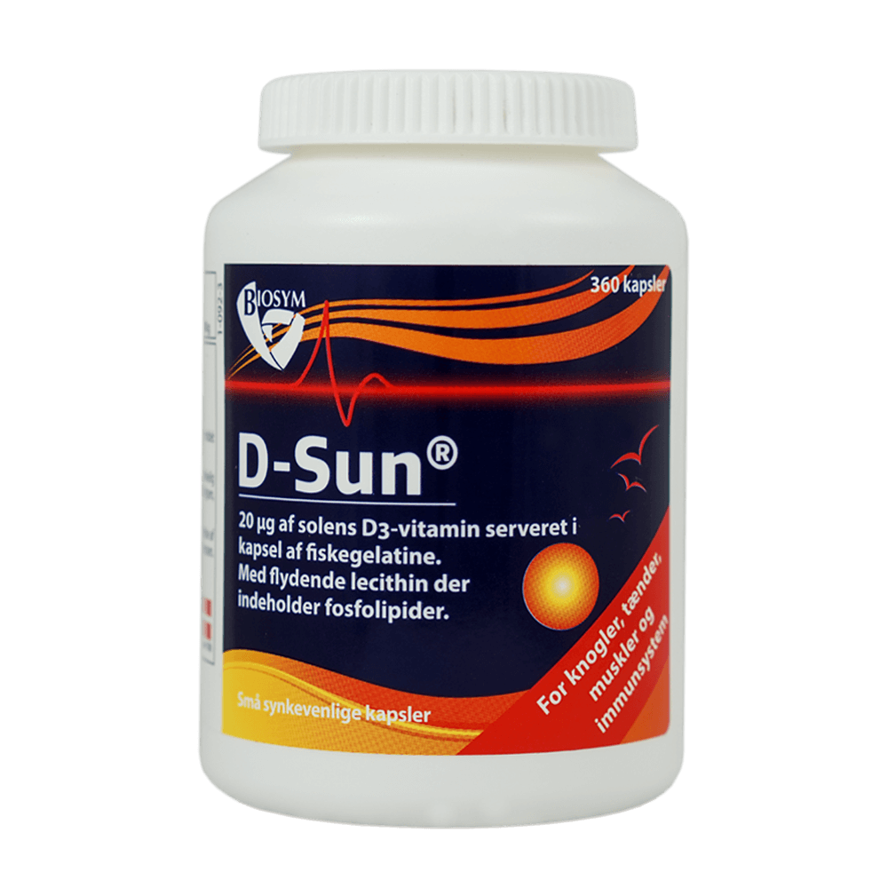 Image of Biosym D-Sun 20 mcg D-Vitamin (360 kapsler)