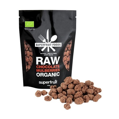 Image of Mulberries Raw Chocolate Økologiske - 100 gram