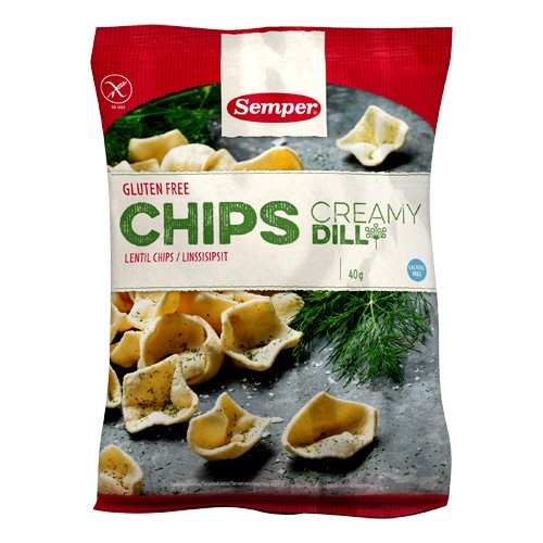 Image of Kikærtechips glutenfri fra Semper - 45 gram