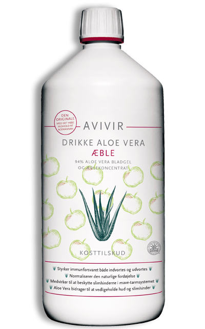 Image of Avivir aloe-vera drik med æble - 1 liter