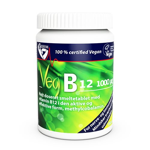 Image of Biosym Veg B12 vitamin - Smeltetablet (120 tabletter)