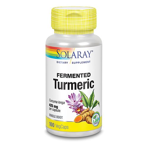 Image of Turmeric Fermenteret Solaray - 100 kapsler