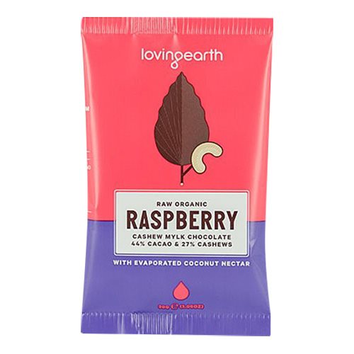 Image of Chokolade Raspberry & cashew Loving Earth Ø - 30 g