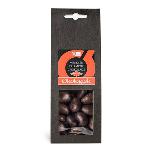 Image of Mandler Økologiske med mørk chokolade - 100 Gram